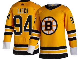 Youth Jakub Lauko Boston Bruins Adidas 2020/21 Special Edition Jersey - Breakaway Gold