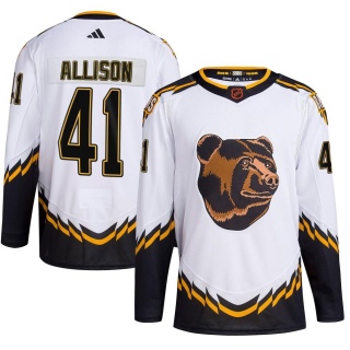 Youth Jason Allison Boston Bruins Adidas Reverse Retro 2.0 Jersey - Authentic White