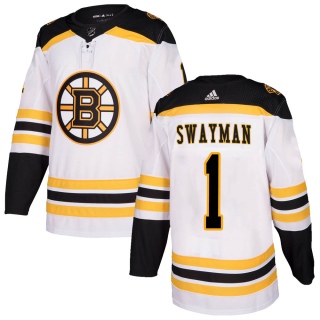 Youth Jeremy Swayman Boston Bruins Adidas Away Jersey - Authentic White