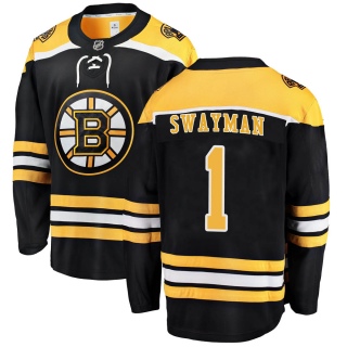 Youth Jeremy Swayman Boston Bruins Fanatics Branded Home Jersey - Breakaway Black