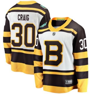 Youth Jim Craig Boston Bruins Fanatics Branded 2019 Winter Classic Jersey - Breakaway White