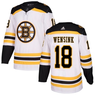 Youth John Wensink Boston Bruins Adidas Away Jersey - Authentic White