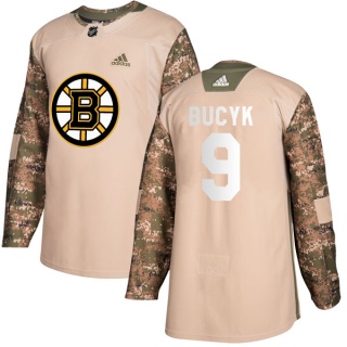 Youth Johnny Bucyk Boston Bruins Adidas Veterans Day Practice Jersey - Authentic Camo