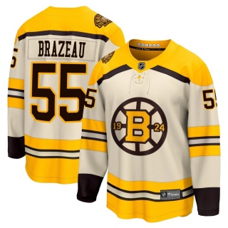 Youth Justin Brazeau Boston Bruins Fanatics Branded Breakaway 100th Anniversary Jersey - Premier Cream