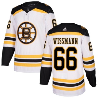 Youth Kai Wissmann Boston Bruins Adidas Away Jersey - Authentic White