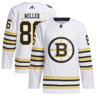 Youth Kevan Miller Boston Bruins Adidas 100th Anniversary Primegreen Jersey - Authentic White