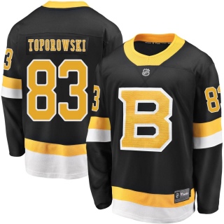 Youth Luke Toporowski Boston Bruins Fanatics Branded Breakaway Alternate Jersey - Premier Black