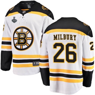 Youth Mike Milbury Boston Bruins Fanatics Branded Away 2019 Stanley Cup Final Bound Jersey - Breakaway White
