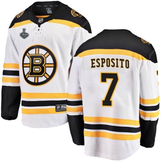 Youth Phil Esposito Boston Bruins Fanatics Branded Away 2019 Stanley Cup Final Bound Jersey - Breakaway White