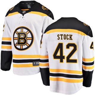Youth Pj Stock Boston Bruins Fanatics Branded Away Jersey - Breakaway White