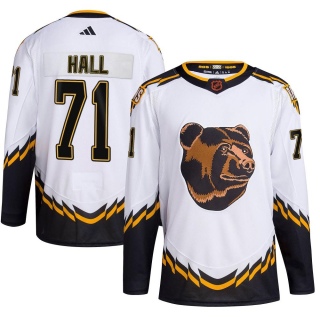 Youth Taylor Hall Boston Bruins Adidas Reverse Retro 2.0 Jersey - Authentic White