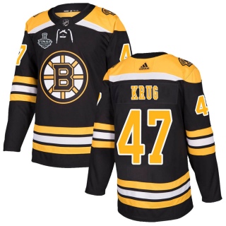 Youth Torey Krug Boston Bruins Adidas Home 2019 Stanley Cup Final Bound Jersey - Authentic Black